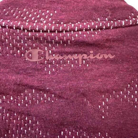 Champion ~ Soft Touch Double Knit   Camo Burgundy zipped front jacket ~ size XL - Picture 9 of 15